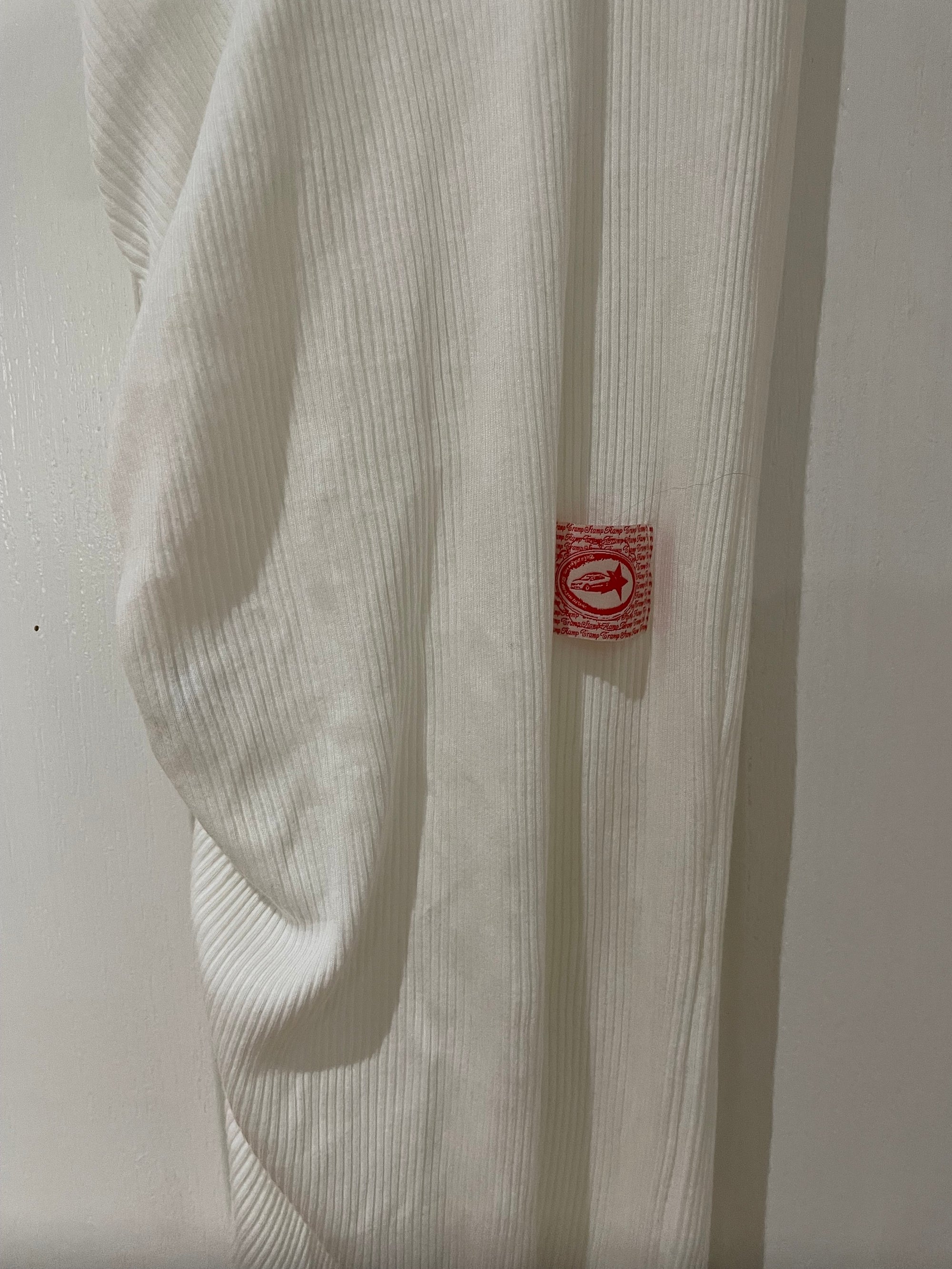 Multiway tank in white cotton rib FIT 1 (AW2023)