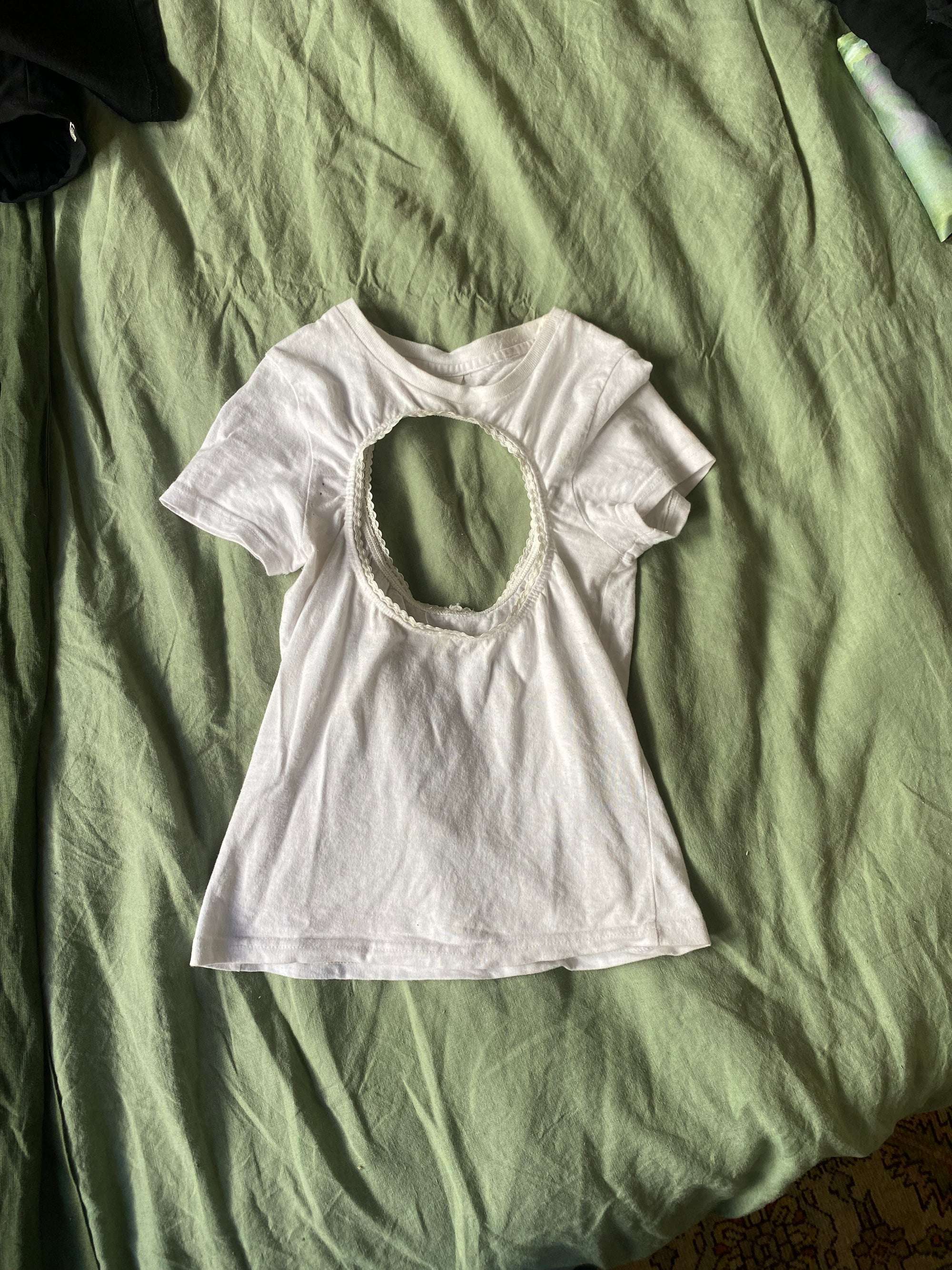 White "Glow" Baby Tee Small