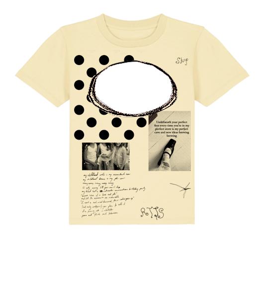 Logo removal baby tee in butter