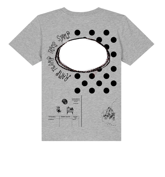 Logo removal baby tee in grey heather