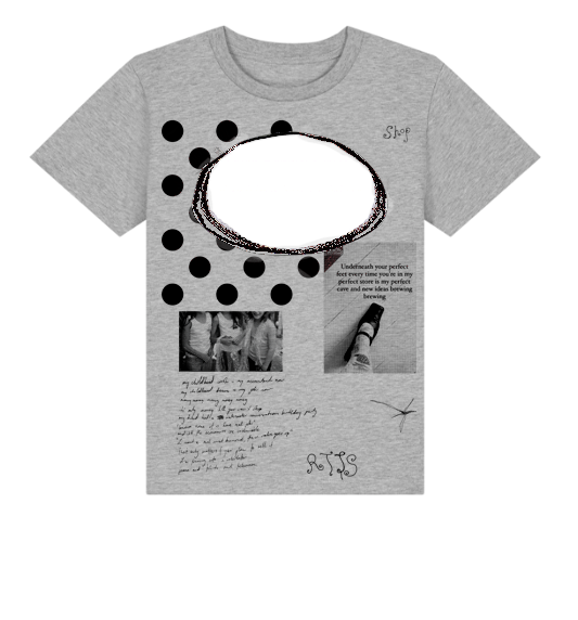 Logo removal baby tee in grey heather
