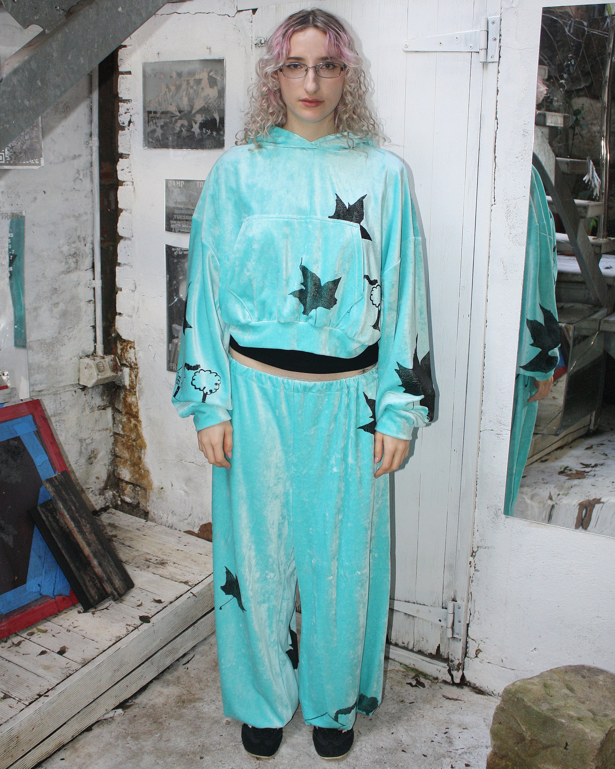 Yummy mummy hoodie in aqua